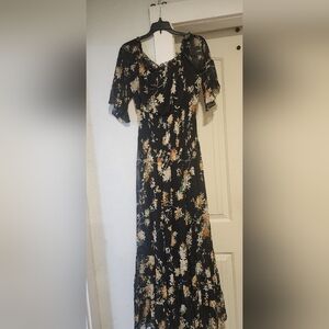 Premier Black Floral Maxi Dress